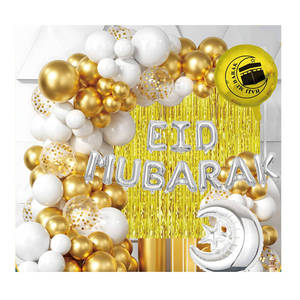 Sfondo di palloncini Eid Mubarak verde 2025 decorazioni per feste islamiche <span class=keywords><strong>con</strong></span> <span class=keywords><strong>mezzaluna</strong></span> e stelle, Kit di celebrazione Eid Al-Adha - Product Image 2