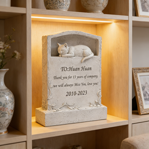 Marcador Conmemorativo para Gatos de Resina Suave - Resistente a la Intemperie, Diseño con Detalles de Enredaderas, Perfecto para Decoración Exterior y como Adorno Sentimental para Tumbas de Mascotas - Product Image 2