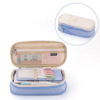 Trousse à crayons 3D en carton couleur unie grande capacité pour écoliers, avec 2 fermetures éclair, certifiée BSCI, boîte à stylos et papeterie – Offre Spéciale