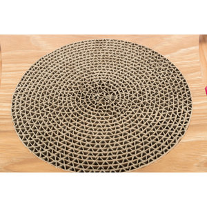 Griffoir en carton avec jouets 35 x 4 x 35 cm pour chats - Product Image 3