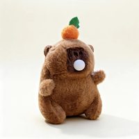 Nouveau porte-clés fantaisie en peluche super douce Capybara, jouet animal en peluche avec sonnette BB et bruit de bulles, en coton PP, OPP, idéal pour un anniversaire