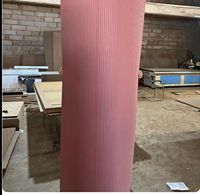 Panneau mural flexible cannelé en MDF ignifuge rouge