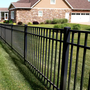 Fabricante de Cercas, Venta al por Mayor, Barandilla Metálica Galvanizada Negra Personalizada para Exteriores, Cerca Decorativa Negra para Jardín - Product Image 5