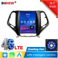 Layar Vertikal 9.7 inci Android GPS Audio Mobil Jeep Cherokee 2014-2018 1.5DIN Autoradio FM/AM Mirror Link