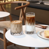 Tasse transparente de haute qualité, pour café, lait, eau, gobelet en verre à froid, 1 pièce