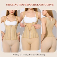 Faja Moldeadora de Cuerpo Completo para Mujer, Chaleco Escultor Personalizado, Faja Reductora de Cintura OEM Colombiana Postparto y Postquirúrgica con Cremallera