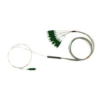Fibervision pemisah PLC serat optik Mini-blockless tipe 1*8 pemisah serat PLC pembagi pasif optik