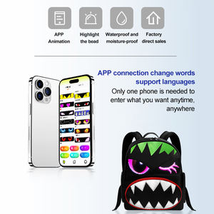 Yeni moda motosiklet <span class=keywords><strong>Led</strong></span> çanta su geçirmez sırt çantası seyahat yüksek akıllı reklam panoları ekran reklam <span class=keywords><strong>Led</strong></span> küçük canavar sırt çantası - Product Image 4