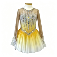 Robes de patinage artistique et de danse sur glace personnalisées de haute qualité en spandex/nylon pour filles et enfants