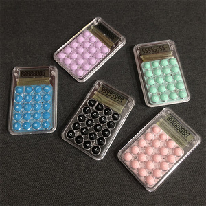 Miniature Calculator Solar Powered 8 Digit Blue ABS Material For Students Office Use - Product Image 2
