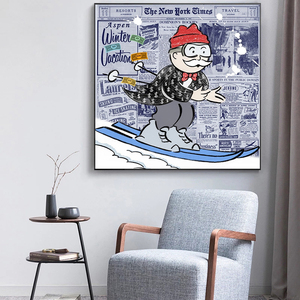 Street Art Der neue Straßenmarkt trefft neue hohe Geldverdiener Wall Pictures Canvas - Product Image 4