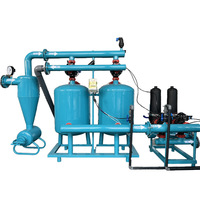 Filtre à sable et gravier motorisé à rétrolavage entièrement automatique pour l'irrigation agricole économe en eau, facile à utiliser pour l'eau de puits et de rivière