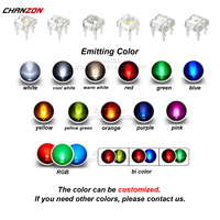 Diode LED Piranha Dip 3mm 5mm 7mm 8mm Blanc Rouge Vert Bleu Jaune F3 F5 F7 F8 Haute Luminosité Diode Émettrice de Lumière