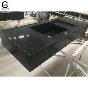Yunfu nhà máy chất lượng cao màu đen calacatta Đá Nhân Tạo siêu Jumbo Kích thước nhà bếp Countertop Vanity Tops bảng Tops - Product Image 3