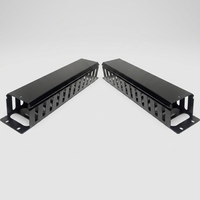 Gestionnaire de câbles horizontal 2U, montage en rack 19 pouces, gestion des câbles en métal ou en plastique pour armoire de serveur réseau