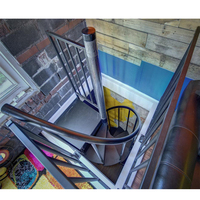 Escalier extérieur en spirale de fer bon marché, escalier en arc en spirale utilisé à vendre
