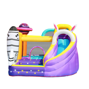 Château gonflable pour enfants Yingkun, <span class=keywords><strong>petit</strong></span> lit à sauter en forme de grenouille, fond en mousse, toboggan arc-en-ciel, filet de protection, <span class=keywords><strong>trampoline</strong></span>, 3 ans - Product Image 2