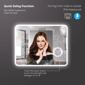 <span class=keywords><strong>Miroir</strong></span> <span class=keywords><strong>LED</strong></span> intelligent moderne, éclairage intégré, direct usine, en verre flottant, grand rectangle sans cadre, <span class=keywords><strong>pour</strong></span> salles de bain, IP44, rétroéclairé par le fabricant - Product Image 5