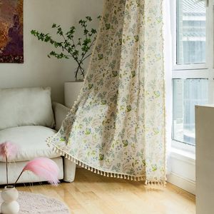 Tenda Dairui in Stile Americano con Stampa Floreale Gialla, 100% Poliestere, Filtrante Luce, per Tutte le Stagioni, Personalizzabile per Soggiorno - Product Image 5