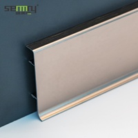 Plinthes murales en aluminium LED aux couleurs magnifiques, profilés décoratifs pour revêtements de sol
