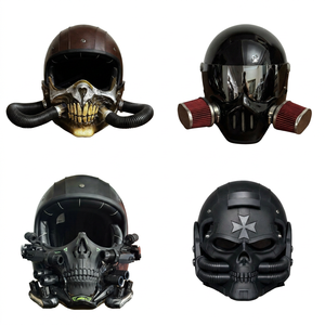 Casco Integrale Stile JDM con Doppio Filtro Aria, Visiera Cromata, Nero Lucido Personalizzato, <span class=keywords><strong>per</strong></span> <span class=keywords><strong>Moto</strong></span> da Corsa, Drift e Cafe Racer - Product Image 6