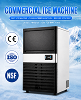 Machine à glaçons commerciale de haute qualité en acier inoxydable, à refroidissement par air, pour comptoir, production de 36 kg de glaçons carrés