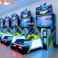 Simulateur de course de bateaux à moteur pour 2 joueurs, écran HD 42 pouces, cabinet métallique, fonctionnant à pièces, pour salles de jeux et centres d'amusement