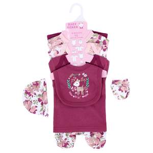 Commercio all'ingrosso della fabbrica 8 pezzi di cotone 100% Set di abbigliamento <span class=keywords><strong>per</strong></span> bambini <span class=keywords><strong>vestiti</strong></span> e cappello Set di calza stampa pagliaccetto e pigiama Set <span class=keywords><strong>per</strong></span> <span class=keywords><strong>neonati</strong></span> - Product Image 4