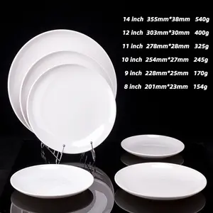 Stock white chinesse custom print a5 melamine plates bulk wholesale melamine plates round melamine plates