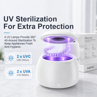 Nettoyeur ultrasonique numérique dentaire portable Smile Find UV Light One Touch Pod pour un nettoyage sonique en profondeur des aligneurs, des gouttières et des prothèses dentaires