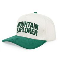 Casquettes de baseball OEM en gros personnalisées à 5 panneaux en tissu suédé unisexe, taille ajustable, bicolores, à visière incurvée