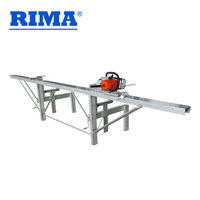 Pour RIMA 4.7 m scierie à bois tronçonneuse nouvelle conception de fraisage horizontale avec support en acier solide pour la coupe de bois scie à bûches bande de bûches