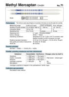 Tube détecteur de méthyl mercaptane CH3SH GASTEC Japon n°71 71H Moniteur de gaz