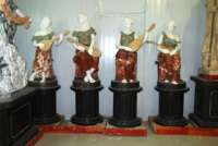 Sculpté à la main ancienne pelouse romaine décorative grandeur nature quatre saisons femme dame grandes Sculptures extérieur jardin marbre Statues