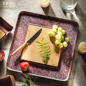 Planche à découper et plateau de service LovingHome Snow Breeze en bambou et céramique, coloré, pour fromage - Product Image 1