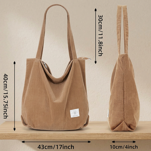 Bolso Tote Vintage de Lona de Color Sólido Starwell Impex, Resistente al Agua, con Cierre de Cremallera, Estilo Minimalista, Amarillo Verde Menta, para Viaje - Product Image 1