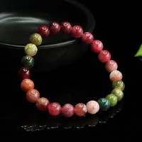 Bracelet en perles de tourmaline naturelle Aiyu, couleur bonbon, bracelet en cristal, vente en gros, e-commerce, diffusion en direct, dropshipping S5102902