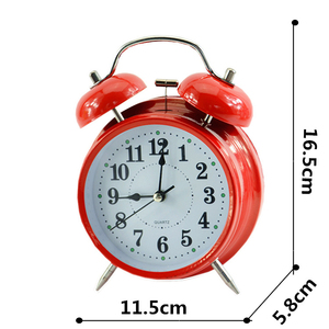 Best-seller Horloge de bureau en métal 3 pouces <span class=keywords><strong>Réveil</strong></span> à double cloche Quartz <span class=keywords><strong>silencieux</strong></span> sans tic-tac avec veilleuse pour chambre à coucher - Product Image 2