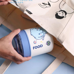 Cartoon Stainless Steel Insulated <b>Soup</b> <b>Cup</b> 304 Vacuum Flask For Travel Breakfast Milk Oatmeal Adults Round Design - Product Image 5