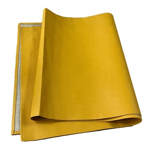 Caminos de mesa de cuero PU resistentes al calor de estilo francés amarillo de lujo personalizados para decoraciones para fiesta de boda decoración del hogar - Product Image 3