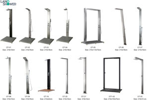 LANO 304 316 <span class=keywords><strong>Robinet</strong></span> de douche de jardin en acier inoxydable brossé Douche extérieure piscine <span class=keywords><strong>Colonne</strong></span> de douche - Product Image 4