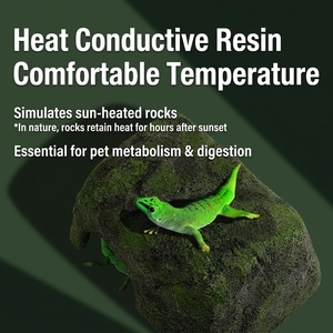 Roccia Termica per Rettili, Caverna Simulata con Calore Solare per Terrario, per Draghi Barbuti, Lucertole, Serpenti, Camaleonti, Tartarughe, Gechi Leopardini - Product Image 2