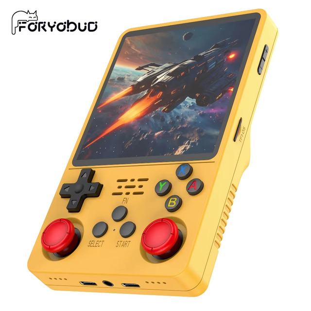R36 Plus Retro Handheld Video Game Console WiFi ARKOS Linux System Portable Game Player 64GB 4.0 Max Inch IPS Screen