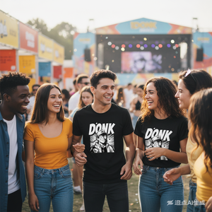 T-Shirt Nera Personalizzata 100% Cotone con Stampa Grafica per Articoli Promozionali - Product Image 4