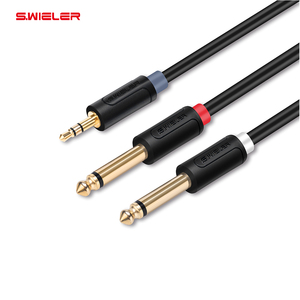 <strong>3</strong>.5 Male to 6.35mm Male <strong>Audio</strong> Cable Headphone <strong>Splitter</strong> <strong>1</strong>/8 to <strong>1</strong>/4 Ts Mono Stereo <strong>Audio</strong> Cables 6.35 to <strong>3</strong>.5 Trs for Mixer Console - Product Image 1