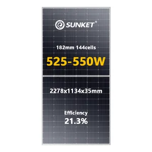 SUNKET中国太阳能电池12v 150瓦太阳能单聚合物150瓦12v 265瓦太阳能电池板182毫米550瓦太阳能电池板