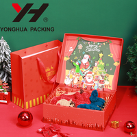Boîte cadeau de Noël en papier d'emballage pour vêtements et chaussettes, boîte cadeau surprise avec logo personnalisé, vente chaude