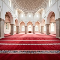 Tapis et moquettes de luxe pour mosquées, tapis Mihrab, tapis tufté confortable du mur au mur, tapis de mosquée personnalisé et durable, Dubaï