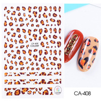 Autocollants pour ongles à imprimé léopard, motifs marbrés d'animaux sauvages, tatouages pour ongles, décalcomanies de transfert, sliders de haute qualité, décoration de manucure