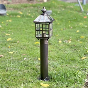 Trực Tuyến Bán Buôn Biệt Thự Ánh Sáng Sân Vườn Ngoài Trời Cổ Đồng + Kính Gỉ Bằng Chứng Trụ Cột Đường Phố Hàng Rào Ánh Sáng Trần - Product Image 3